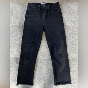 LOFT - Women’s Black High-Rise Straight Jeans